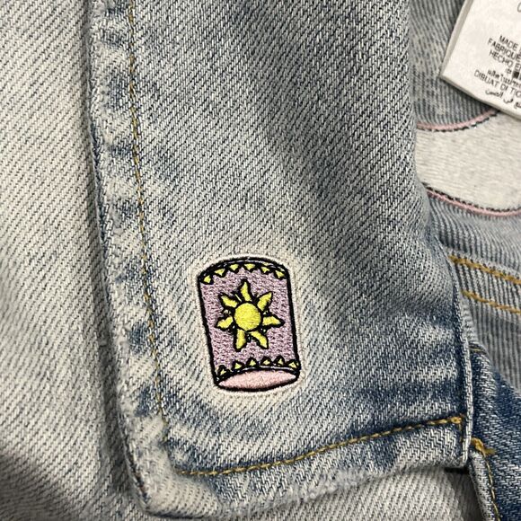 Disney Parks Denim Jacket Women’s XL Tangled Rapunzel Let Your Power Shine Blue - Picture 5 of 13